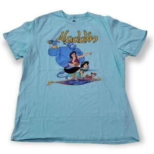 Retro Teal‎ Disney's Aladdin T-Shirt Unisex Large Princess Jasmine Genie